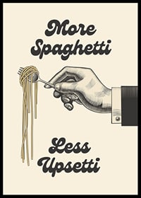 Illustrated hand holding a fork with spaghetti-6