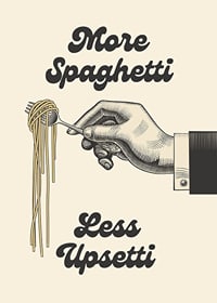 Illustrated hand holding a fork with spaghetti-7