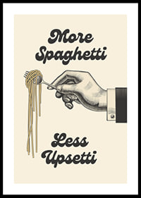 Illustrated hand holding a fork with spaghetti-0