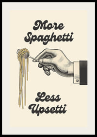 Illustrerad hand som håller en gaffel med spaghetti-2