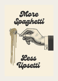 Illustrerad hand som håller en gaffel med spaghetti-3