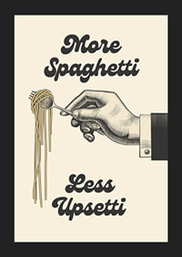 Illustrated hand holding a fork with spaghetti-5