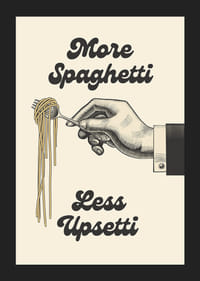 Illustrerad hand som håller en gaffel med spaghetti-5