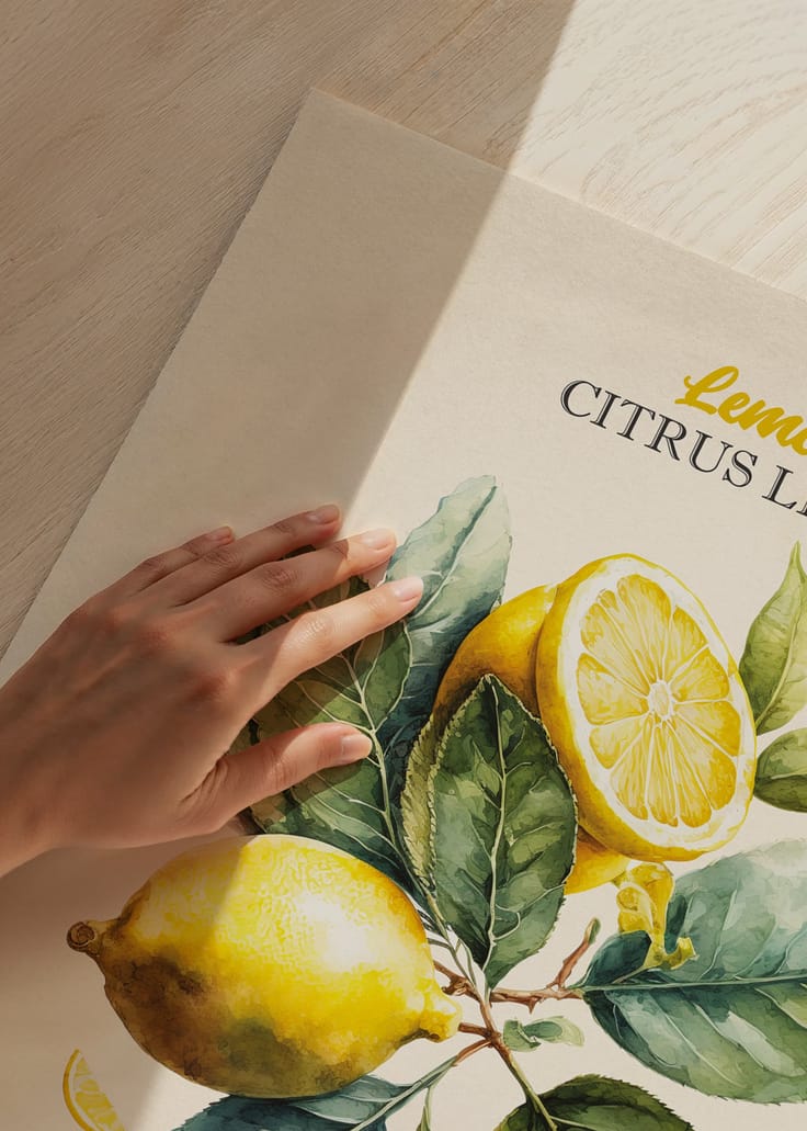 Lemon Citrus Limon Poster | Vintage | Gallerix.se