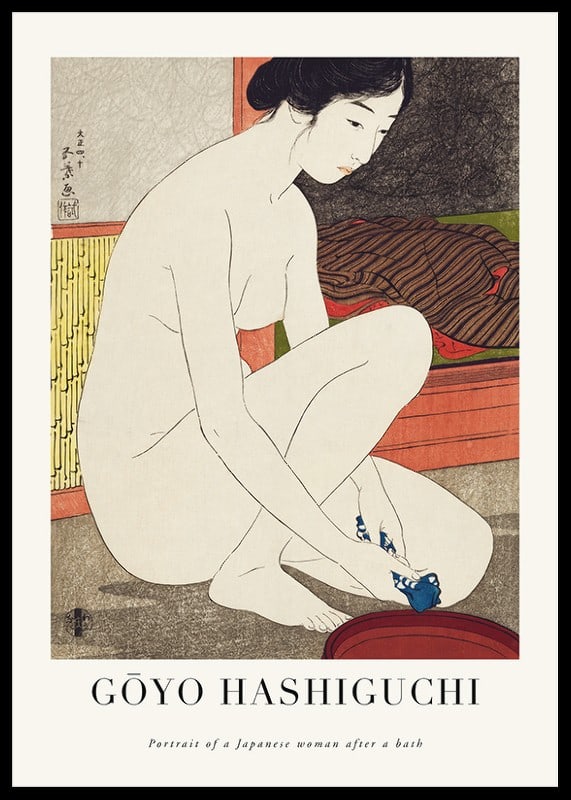Retrato japonés de mujer después del baño en colores suaves.-12