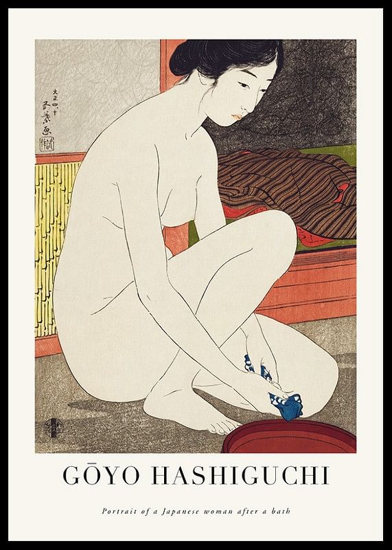Portrait Of A Japanese Woman After A Bath By Goyō Hashiguchi-12