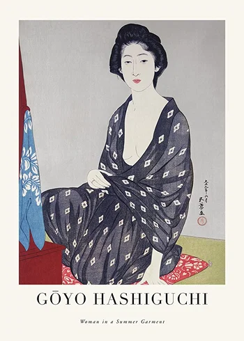 Poster Woman In A Summer Garment By Goyo Hashiguchi