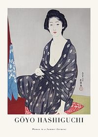 Woman In A Summer Garment By Goyo Hashiguchi-1