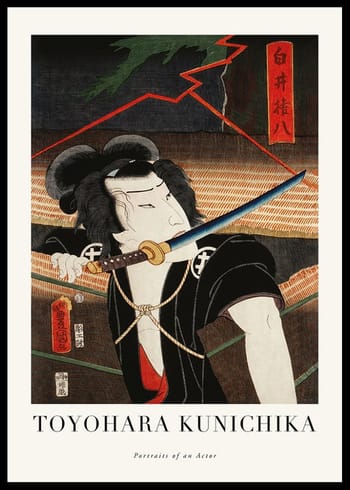 Juliste Portraits Of An Actor By Toyohara Kunichika 