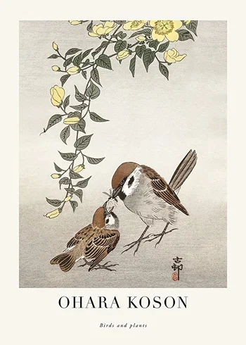 Poster Birds And Plants No2 By Ohara Koson