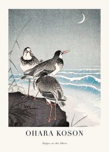 Poszter Snipes At The Shore By Ohara Koson