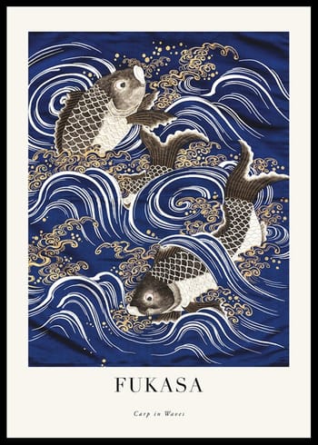 Poster Carp In Waves Fukasa