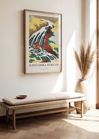 Yoshitsune Falls By Katsushika Hokusai-2