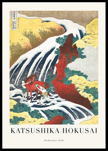Poster Yoshitsune Falls By Katsushika Hokusai