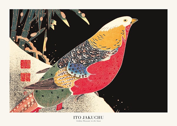 Plakāts Golden Pheasant In The Snow By Ito Jakuchu