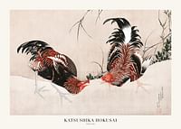 Gamecocks By Katsushika Hokusai-1
