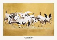 Japanese Flock Of Cranes By Ishida Yūtei-1