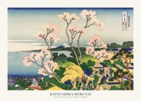 Japanese landscape with cherry blossoms and Fuji, pastel colors-1