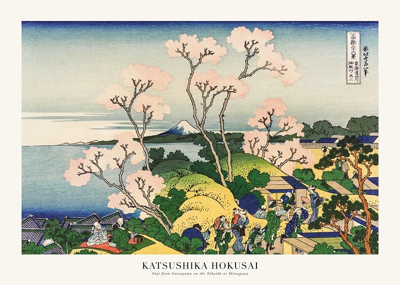Japanese landscape with cherry blossoms and Fuji, pastel colors-12