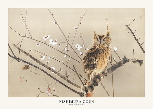 Plakāts Early Plum Blossoms By Nishimura Goun