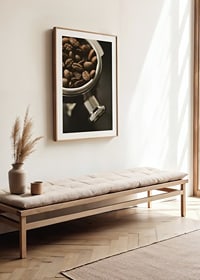 Photograph of espresso machine portafilter with coffee beans-8
