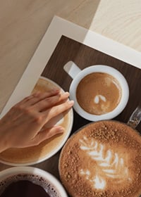 Photograph of different coffee cups with varying brews-9