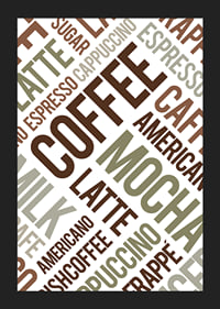 Typographic collection of coffee terms in brown and green-5