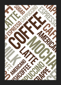 Typografisk samling af kaffeudtryk i brunt og grønt-5