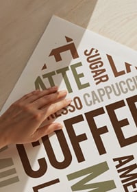 Typographic collection of coffee terms in brown and green-9