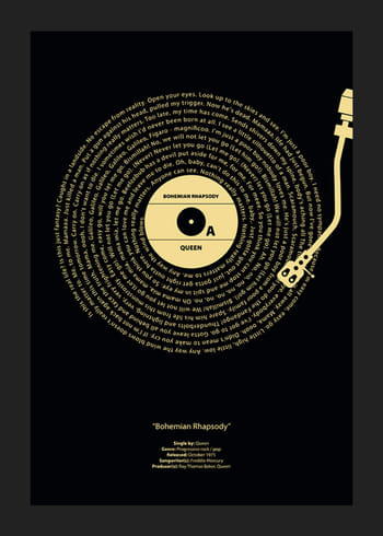 Póster Bohemian Rhapsody Vinyl By Queen