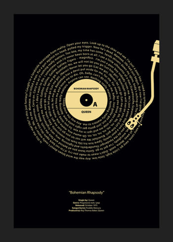 Poster Bohemian Rhapsody Vinyl By Queen