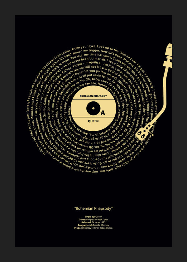 Póster Bohemian Rhapsody Vinyl By Queen