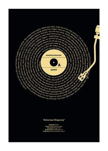 Poster Bohemian Rhapsody Vinyl By Queen
