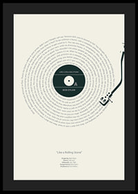 Grafisk illustration av vinylskiva med Bob Dylans text-4