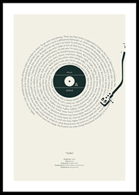 Graphic illustration of a vinyl record with Adele's lyrics-0
