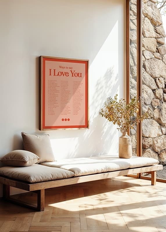 English text list with 75 ways to express love in red-pink color scheme-12