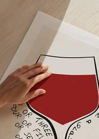 Illustrated wine glass with red drink and handwritten English text-9