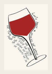 Illustreret vinglas med rød drink og håndskrevet engelsk tekst-3