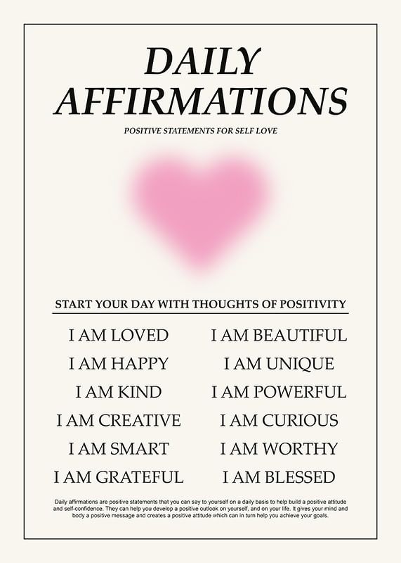 Plagát Daily Affirmations