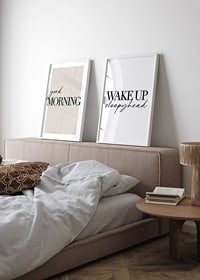 Typography with the text good morning on beige background-2