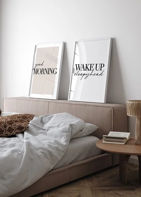 Typography with the text good morning on beige background-12