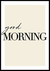 Typography with the text good morning on beige background-0