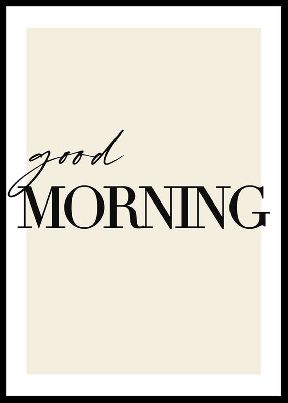 Typography with the text good morning on beige background-12