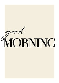 Typography with the text good morning on beige background-1