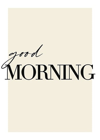 Poster Good Morning No2