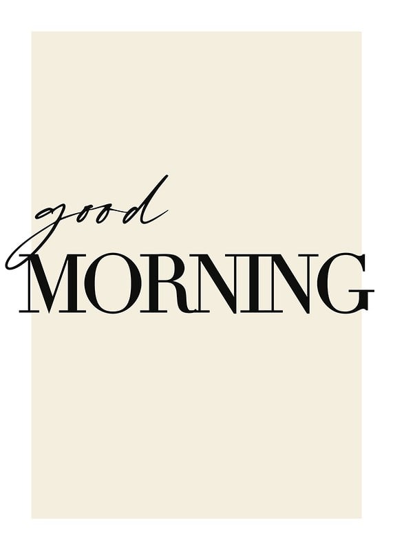Typography with the text good morning on beige background-12