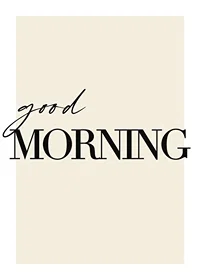 Typography with the text good morning on beige background-1