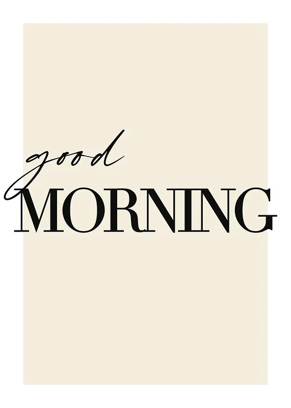 Typography with the text good morning on beige background-12