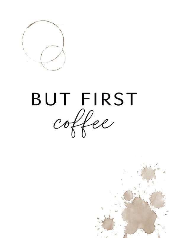 Text quote in black with coffee stains on white background-12