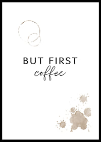 Text quote in black with coffee stains on white background-0